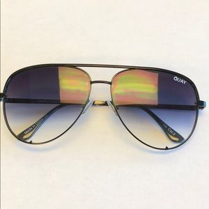 Quay x Desi High Key Black Fade Sunglasses